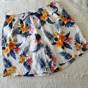 2/$30 Nautica Floral Swim Trunks Fully Lined EUC XL